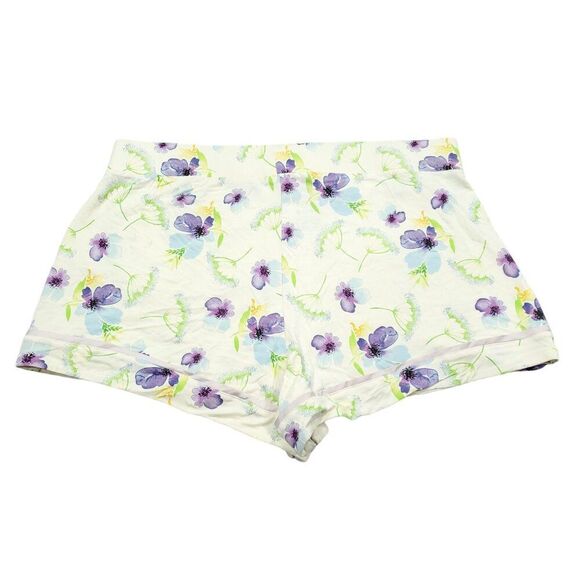 Kindred Bravely Pajama Lounge Sleep Shorts Yellow Floral Modal Blend Size XXL - Picture 2 of 7